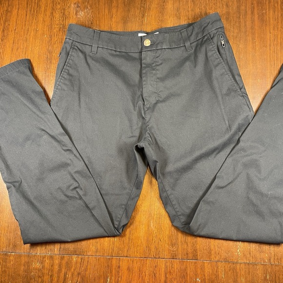 Birddogs Men's Size 32x30 Black Cotton Blend Slim Flit Stretch Khaki Pants - Picture 3 of 8